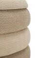 Set 2 taburete cu spatiu de depozitare, Mauro Ferretti, Nordic Style, 44x47 cm, poliester/MDF, bej/crem