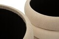 Set 2 taburete cu spatiu de depozitare, Mauro Ferretti, Nordic Style, 44x47 cm, poliester/MDF, bej/crem