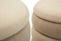 Set 2 taburete cu spatiu de depozitare, Mauro Ferretti, Nordic Style, 44x47 cm, poliester/MDF, bej/crem