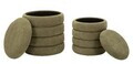 Set 2 taburete cu spatiu de depozitare, Mauro Ferretti, Nordic Style, 44x47 cm, poliester/MDF, verde