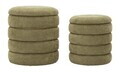Set 2 taburete cu spatiu de depozitare, Mauro Ferretti, Nordic Style, 44x47 cm, poliester/MDF, verde