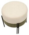 Taburet, Mauro Ferretti, Modern Two-Tone, 49x42 cm, poliester/MDF, crem/gri