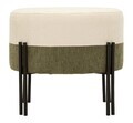 Taburet, Mauro Ferretti, Modern Two-Tone, 49x42 cm, poliester/MDF, crem/gri
