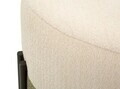 Taburet, Mauro Ferretti, Modern Two-Tone, 44x41 cm, poliester/MDF, crem/gri