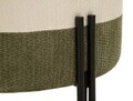 Taburet, Mauro Ferretti, Modern Two-Tone, 44x41 cm, poliester/MDF, crem/gri
