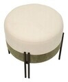 Taburet, Mauro Ferretti, Modern Two-Tone, 44x41 cm, poliester/MDF, crem/gri
