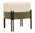 Taburet, Mauro Ferretti, Modern Two-Tone, 44x41 cm, poliester/MDF, crem/gri
