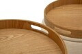 Set 2 taburete cu spatiu de depozitare, Mauro Ferretti, Nordic Style, 40x47 cm, poliester/MDF, maro