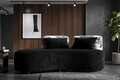 Canapea 2 locuri Chaise Longue, Mauro Ferretti, Oriental Style, 160x86x67 cm, poliester/lemn de pin, negrul/alb
