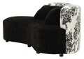 Canapea 2 locuri Chaise Longue, Mauro Ferretti, Oriental Style, 160x86x67 cm, poliester/lemn de pin, negrul/alb