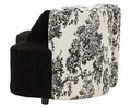 Canapea 2 locuri Chaise Longue, Mauro Ferretti, Oriental Style, 160x86x67 cm, poliester/lemn de pin, negrul/alb