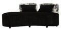 Canapea 2 locuri Chaise Longue, Mauro Ferretti, Oriental Style, 160x86x67 cm, poliester/lemn de pin, negrul/alb