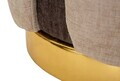 Taburet, Mauro Ferretti, Glam Style Two-Tone, 40x50 cm, poliester/lemn de pin, maro/maro deschis