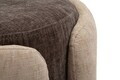 Taburet, Mauro Ferretti, Glam Style Two-Tone, 40x50 cm, poliester/lemn de pin, maro/maro deschis