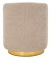 Taburet, Mauro Ferretti, Glam Style Two-Tone, 40x50 cm, poliester/lemn de pin, maro/maro deschis