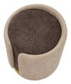 Taburet, Mauro Ferretti, Glam Style Two-Tone, 40x50 cm, poliester/lemn de pin, maro/maro deschis