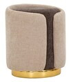 Taburet, Mauro Ferretti, Glam Style Two-Tone, 40x50 cm, poliester/lemn de pin, maro/maro deschis