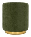 Taburet, Mauro Ferretti, Glam Style Two-Tone, 40x50 cm, poliester/lemn de pin, verde