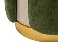 Taburet, Mauro Ferretti, Glam Style Two-Tone, 40x50 cm, poliester/lemn de pin, verde