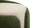 Taburet, Mauro Ferretti, Glam Style Two-Tone, 40x50 cm, poliester/lemn de pin, verde