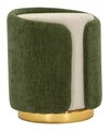 Taburet, Mauro Ferretti, Glam Style Two-Tone, 40x50 cm, poliester/lemn de pin, verde