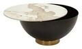 Masuta de cafea, Mauro Ferretti, Contemporary Glam, 73x47 cm, ceramica/metal, maro