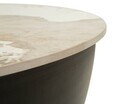 Masuta de cafea, Mauro Ferretti, Contemporary Glam, 73x47 cm, ceramica/metal, maro
