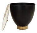 Masuta de cafea, Mauro Ferretti, Contemporary Glam, 48x45 cm, ceramica/metal, maro
