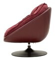 Fotoliu rotativ, Mauro Ferretti, Retro Style, 78x78x84 cm, poliester/lemn de pin, bordo