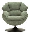 Fotoliu rotativ, Mauro Ferretti, Retro Style, 85x80x81 cm, poliester/fier, verde