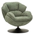 Fotoliu rotativ, Mauro Ferretti, Retro Style, 85x80x81 cm, poliester/fier, verde