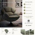 Fotoliu rotativ, Mauro Ferretti, Retro Style, 85x80x81 cm, poliester/fier, verde