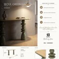 Consola, Mauro Ferretti, Seoul Green Glow, 150x45x77.5 cm, metal/MDF, verde/maro
