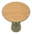 Masuta de cafea, Mauro Ferretti, Seoul Green Glow, 45.5x49 cm, metal/MDF, verde/maro