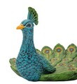 Tava decorativa, Mauro Ferretti, Eclectic Peacock-Shaped, 8x16x10 cm, polirasina, multicolor