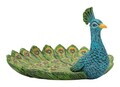 Tava decorativa, Mauro Ferretti, Eclectic Peacock-Shaped, 8x16x10 cm, polirasina, multicolor
