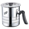 Oala pentru fiert lapte cu capac si avertizare sonora, Blaumann, 16 cm, 2 L, inox, argintiu/negru