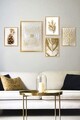 Set 5 tablouri decorative Gold-130, Tablo center, MDF, multicolor