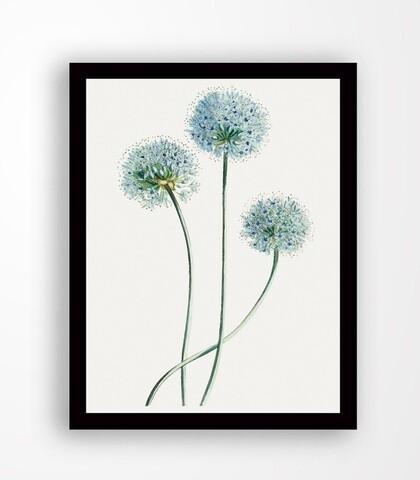 Tablou decorativ Blue Flower, Tablo center, 24x29 cm, MDF, multicolor