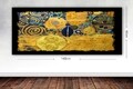 Tablou decorativ Klimt Style, Tablo center, 60x140 cm, canvas, multicolor