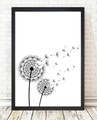 Tablou decorativ Blowing Dandelion, Tablo center, 24x29 cm, MDF, multicolor