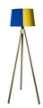 Lampadar Conical, Casa Parasio, 38x42x145 cm, 1 x E27, 60 W, galben/bleumarin/natural