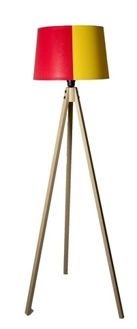 Lampadar Conical, Casa Parasio, 38x42x145 cm, 1 x E27, 60 W, galben/rosu/natural