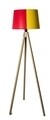 Lampadar Conical, Casa Parasio, 38x42x145 cm, 1 x E27, 60 W, galben/rosu/natural