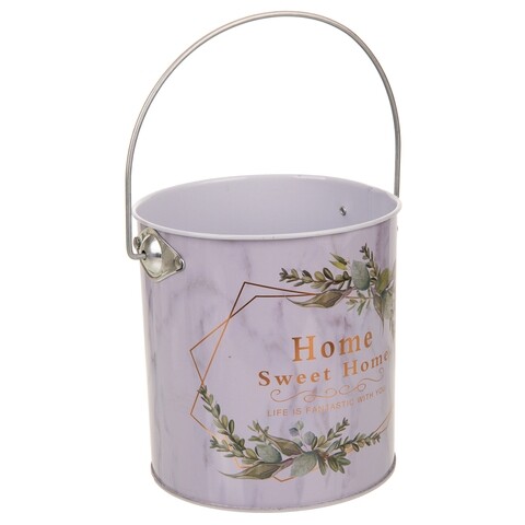 Ghiveci Sweet Home, Creaciones Meng, 12.5x13 cm, metal galvanizat