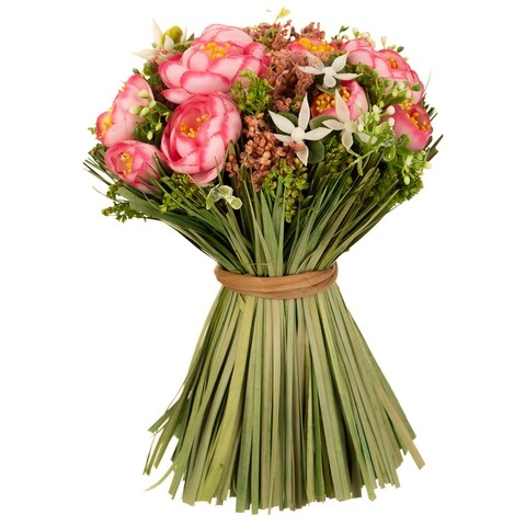 Buchet flori artificiale Bouquet, Creaciones Meng, 16.5x21 cm, poliester/plante naturale