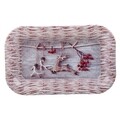 Tava pentru servire Reindeer Creaciones Meng, 18.5x11 cm, metal