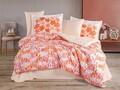 Lenjerie de pat dubla 4 piese, L'essentiel Maison, Penny, Bumbac Poplin, Coral