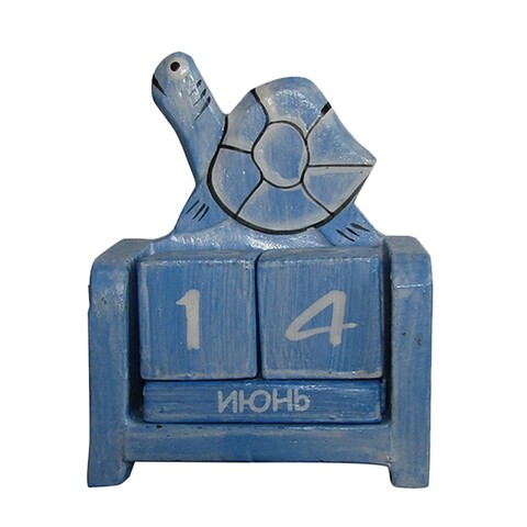 Calender Turtle, Creaciones Meng, 7x9 cm, lemn