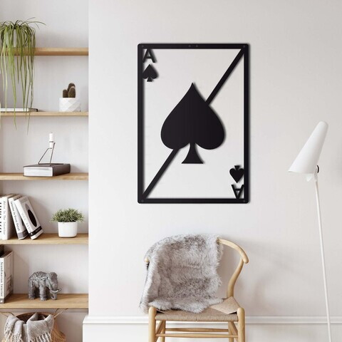 Decoratiune de perete, 5110, Metal, Dimensiuni: 42 x 61 cm, Negru